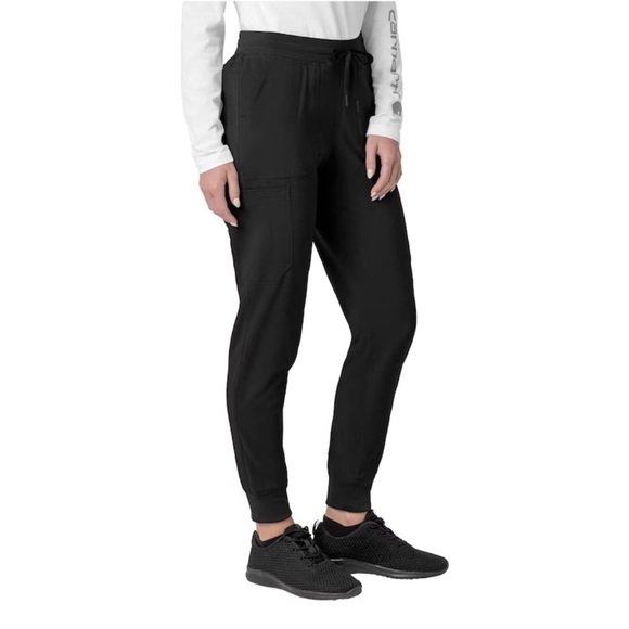 Carhartt Black Jogger Work Pants with Back Patch Logo - Picture 2 of 2